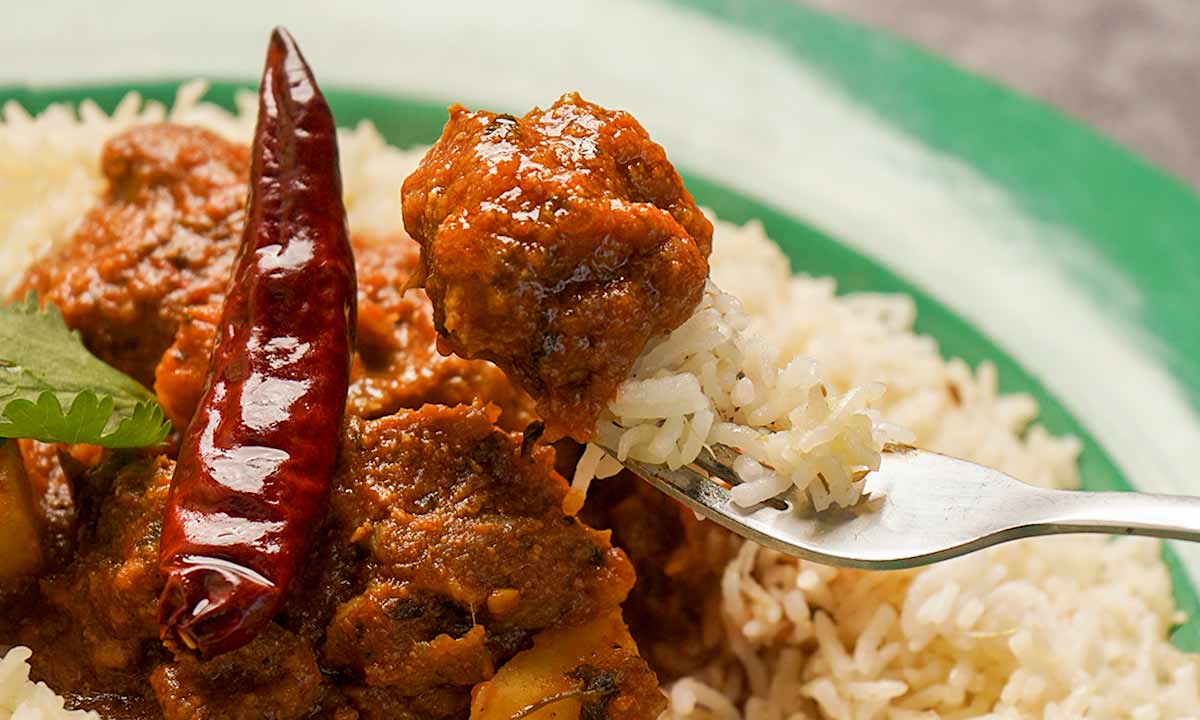 My Roti Place lamb vindaloo rice